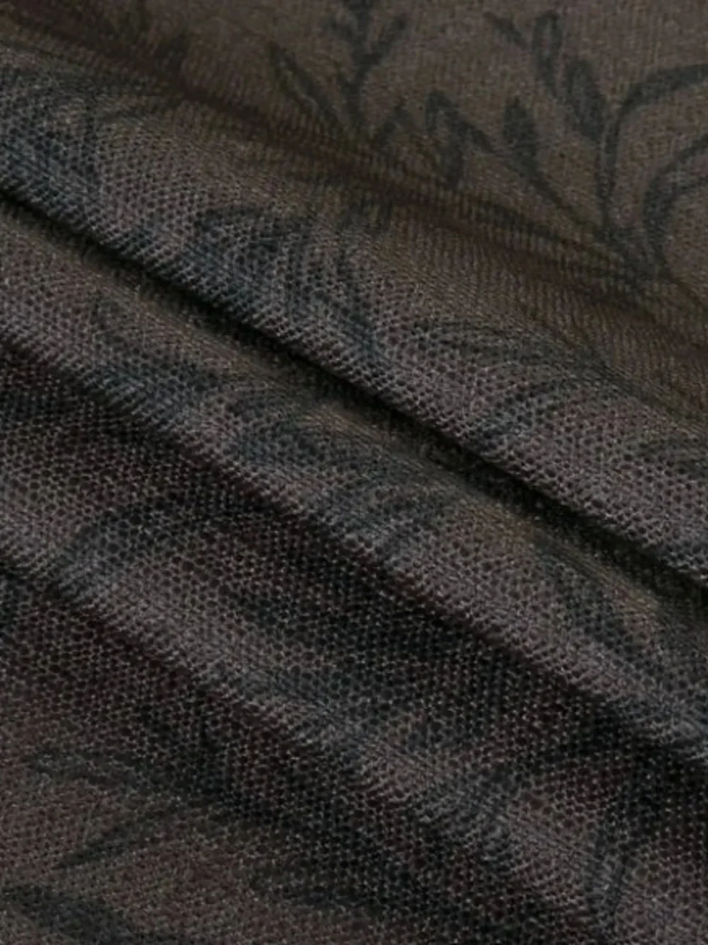 Sara Le Print Linen Drapery Pleated Wine SL-A6 (Set of 4) 42”Wx96”H